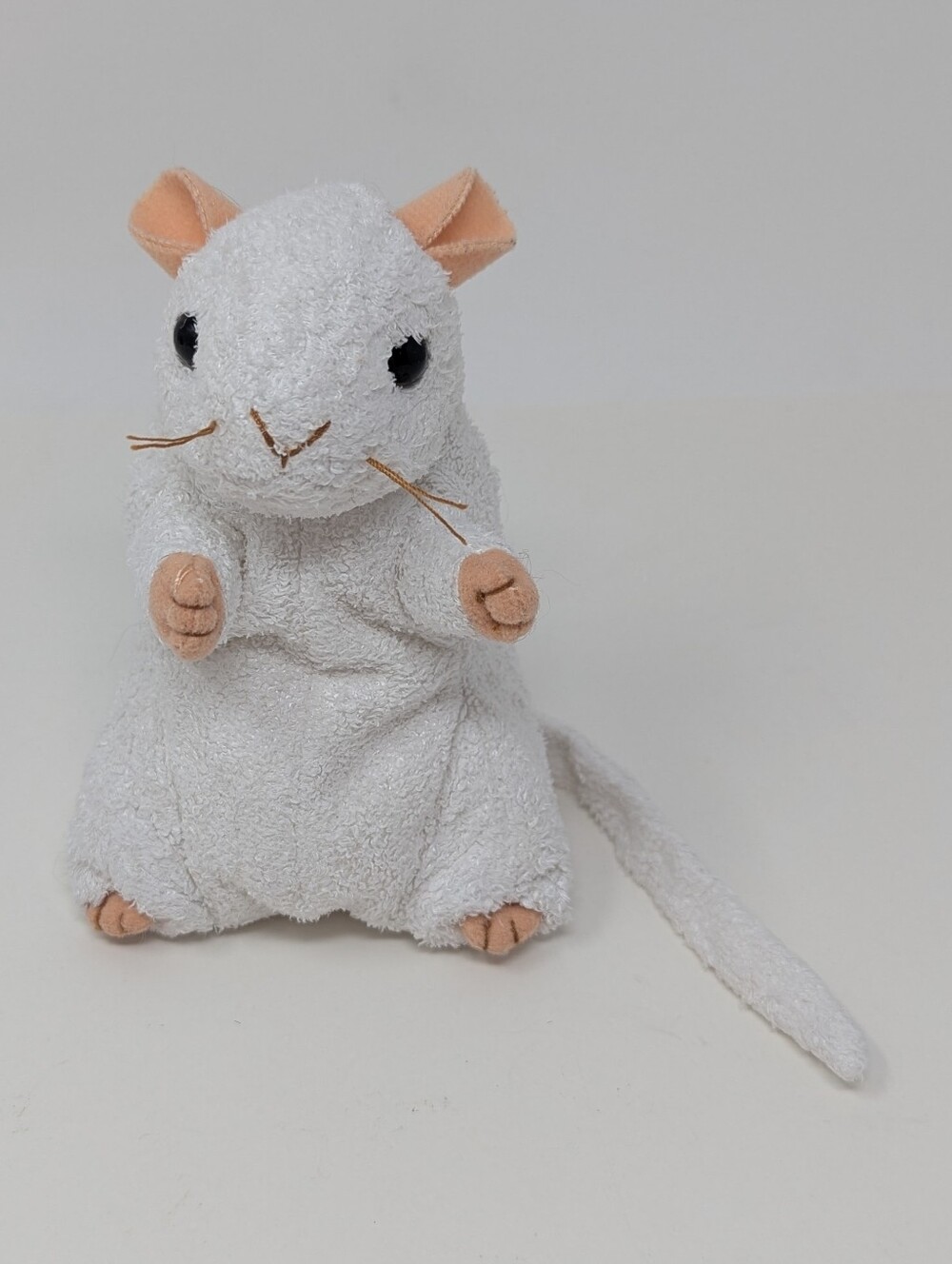 Ty Cheezer Beanie Baby Mouse Rat White Plush